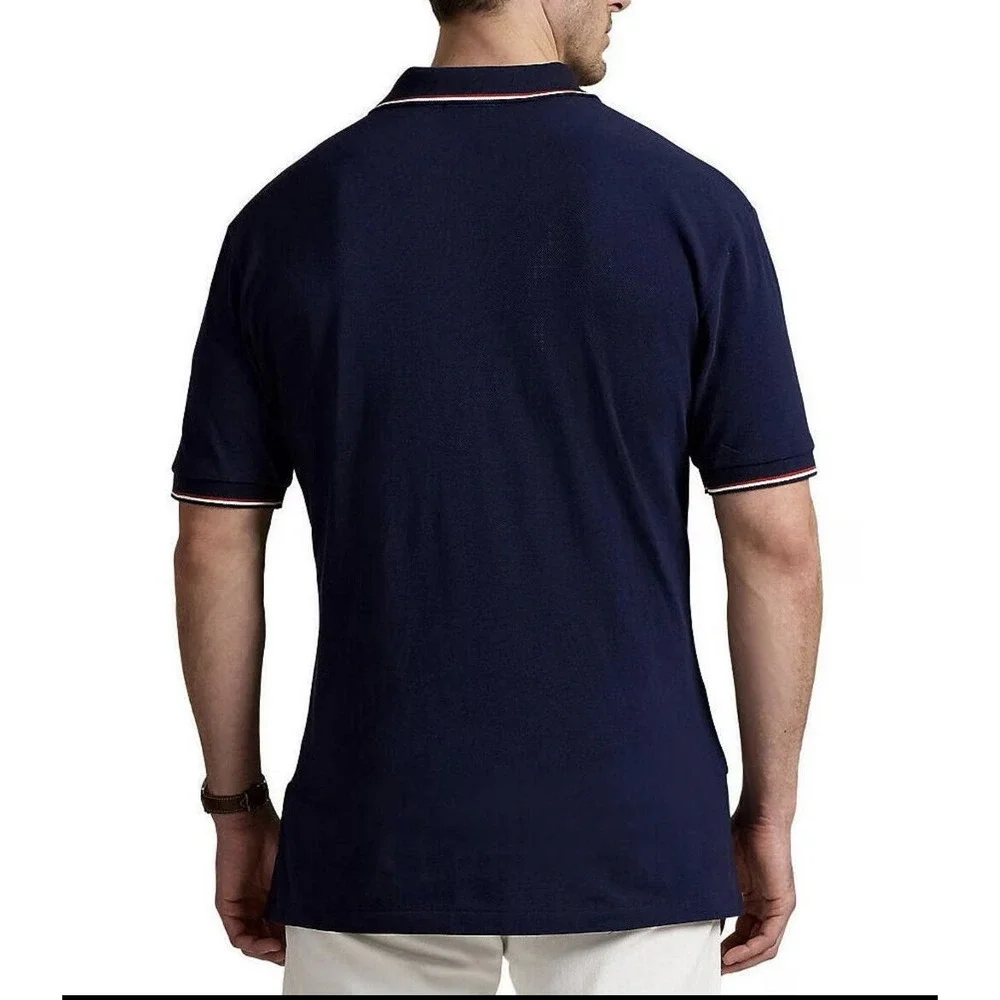Polo Ralph Lauren‎ Polo Shirt Spell Out Mens Small Red White Blue Pony Americana